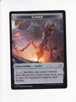 MAGIC MTG EDGE OF ETERNITIES DOUBLE TOKEN HUMAN SOLDIER / LANDER 0007 - Image 2