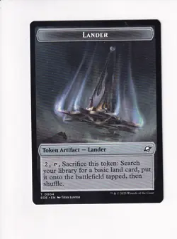 MAGIC MTG EDGE OF ETERNITIES DOUBLE TOKEN HUMAN SOLDIER / LANDER 0004 (#2) - Image 2