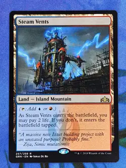 1x Steam Vents, NM, Guilds of Ravnica (GRN), Magic: the Gathering, MtG - Image 1