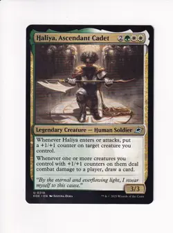MAGIC THE GATHERING MTG EDGE OF ETERNITIES HALIYA, ASCENDENT CADET - Image 1