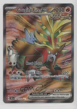 Gouging Fire ex Ultra Rare Pokemon SV05: Temporal Forces #188 18kb - Image 1