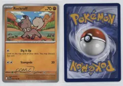 Rockruff Pokemon Journey Together (JTG) #084 ow4 - Image 3