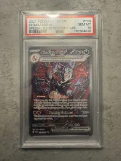 2024 POKEMON PAF EN-PALDEAN FATES SPECIAL ILLUSTRATION RARE CHARIZARD EX PSA 10 - Image 1