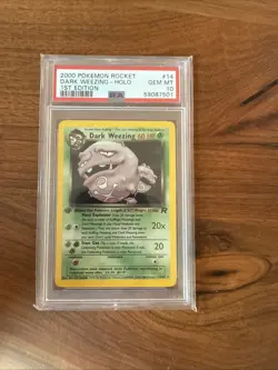 2000 Pokemon Rocket PSA 10 Dark Weezing Holo 1st Edition WOTC GEM MINT!! - Image 1