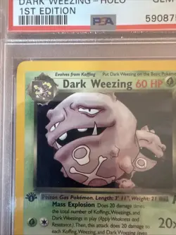 2000 Pokemon Rocket PSA 10 Dark Weezing Holo 1st Edition WOTC GEM MINT!! - Image 3