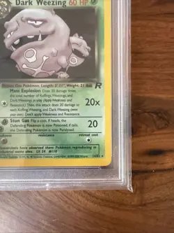 2000 Pokemon Rocket PSA 10 Dark Weezing Holo 1st Edition WOTC GEM MINT!! - Image 4