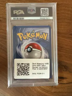 2000 Pokemon Rocket PSA 10 Dark Weezing Holo 1st Edition WOTC GEM MINT!! - Image 5