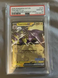 Pokemon Graded Toxtricity ex - 215 (Illustration Contest 2024) PSA 10 - Image 1