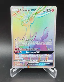 Pokemon Xerneas GX 139/131 Forbidden Light Rainbow Secret Rare Holo NM - Image 1