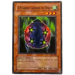 Yugioh CCG Collectable 1996 Konami 4 Starred Ladybug Of Doom - Image 1