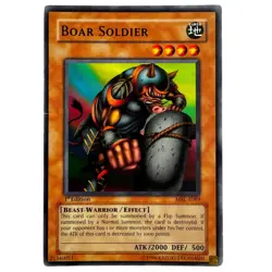 Yugioh CCG Collectable 1996 Konami 1st Edition Boar Solider - Image 1