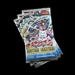 3Yugioh 3x Justice Hunters Booster Packs (To Be Opened Live, Rip N Ship) - Image 1