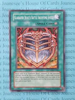 PTDN-EN060 Gladiator Beast's Battle Archfiend Shield Yu-Gi-Oh Card Unl - Image 1
