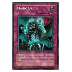 Yugioh CCG Collectable 1996 Konami Trap Card Magic Drain - Image 1