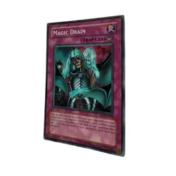 Yugioh CCG Collectable 1996 Konami Trap Card Magic Drain - Image 3