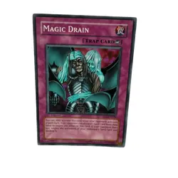 Yugioh CCG Collectable 1996 Konami Trap Card Magic Drain - Image 5