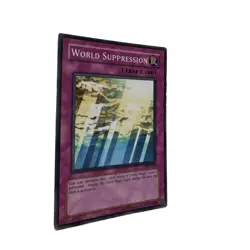 Yugioh CCG Collectable 1996 Konami World Suppression Trap Card - Image 2