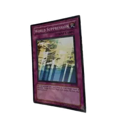 Yugioh CCG Collectable 1996 Konami World Suppression Trap Card - Image 3