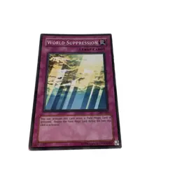 Yugioh CCG Collectable 1996 Konami World Suppression Trap Card - Image 4