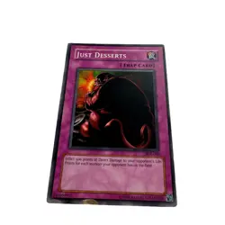 Yugioh CCG Collectable 1996 Konami Just Deserts Card Trap Card - Image 4