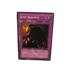 Yugioh CCG Collectable 1996 Konami Just Deserts Card Trap Card - Image 5