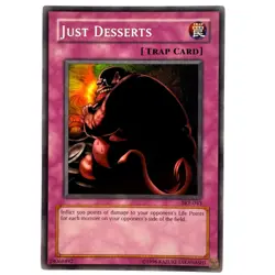 Yugioh CCG Collectable 1996 Konami Just Deserts Card Trap Card - Image 1