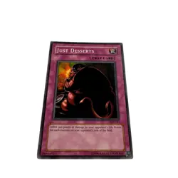 Yugioh CCG Collectable 1996 Konami Just Deserts Card Trap Card - Image 4