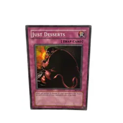 Yugioh CCG Collectable 1996 Konami Just Deserts Card Trap Card - Image 5
