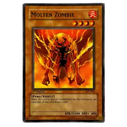 Yugioh CCG Collectable 1996 Konami Molten Zombie Card 1st Edition - Image 1