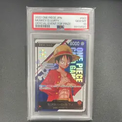PSA10 MONKEY D LUFFY ST01-001 L SERIAL NUMBER ONE PIECE CARD GAME GEMMT - Image 1