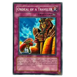 Yugioh CCG Collectable 1996 Konami Trap Card Ordeal Of A Traveler - Image 1