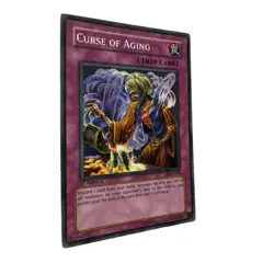 Yugioh CCG Collectable 1996 Konami Trap Card Curse Of Aging - Image 2