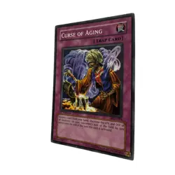 Yugioh CCG Collectable 1996 Konami Trap Card Curse Of Aging - Image 3