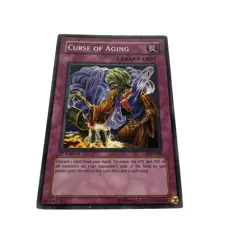 Yugioh CCG Collectable 1996 Konami Trap Card Curse Of Aging - Image 4