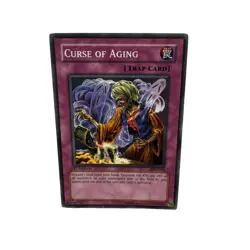Yugioh CCG Collectable 1996 Konami Trap Card Curse Of Aging - Image 5