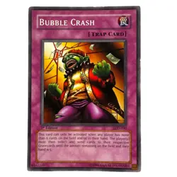 Yugioh CCG Collectable 1996 Konami Trap Card Bubble Crash - Image 1