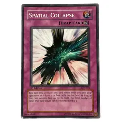 Yugioh CCG Collectable 1996 Konami Trap Card Spatial Collapse - Image 1