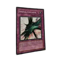 Yugioh CCG Collectable 1996 Konami Trap Card Spatial Collapse - Image 2