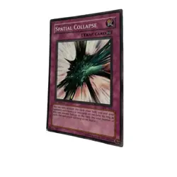 Yugioh CCG Collectable 1996 Konami Trap Card Spatial Collapse - Image 3