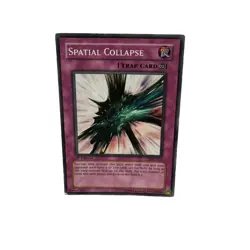 Yugioh CCG Collectable 1996 Konami Trap Card Spatial Collapse - Image 5