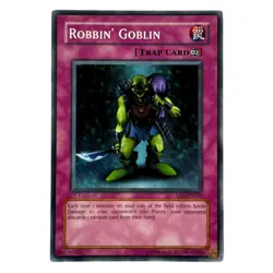 Yugioh CCG Collectable 1996 Konami Trap Card Robbin Goblin - Image 1