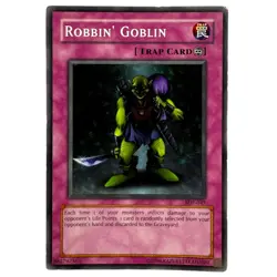 Yugioh CCG Collectable 1996 Konami Trap Card Robbin Goblin - Image 1