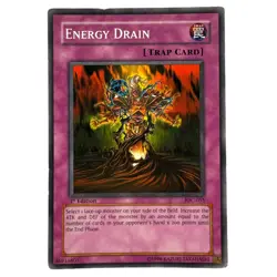 Yugioh CCG Collectable 1996 Konami Trap Card Energy Drain - Image 1