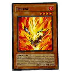 Yugioh CCG Collectable 1996 Konami Inferno Card 1st Edition - Image 1