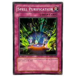 Yugioh CCG Collectable 1996 Konami Trap Card Spell Purification - Image 1