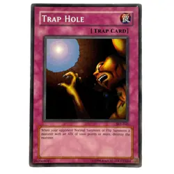 Yugioh CCG Collectable 1996 Konami Trap hole Card Trap Card - Image 1