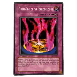 Yugioh CCG Collectable 1996 Konami Trap Card Cursed Seal Of The Forbidden Spell - Image 1