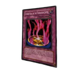 Yugioh CCG Collectable 1996 Konami Trap Card Cursed Seal Of The Forbidden Spell - Image 3