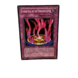 Yugioh CCG Collectable 1996 Konami Trap Card Cursed Seal Of The Forbidden Spell - Image 5