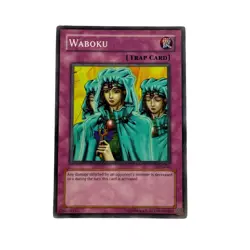 Yugioh CCG Collectable 1996 Konami Waboku Trap Card Card - Image 1